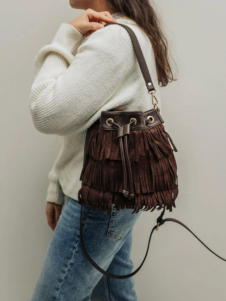 Bow 19 - Jade Bucket Bag Frill - Brown