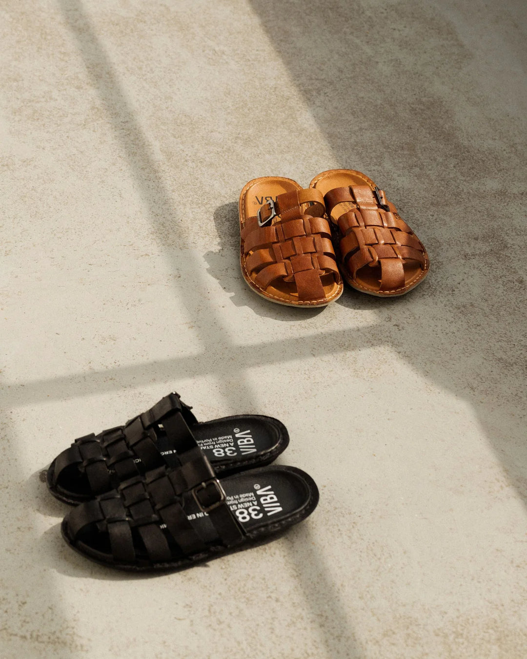 VIBAe - Amalfi Leather sandal - cognac brown