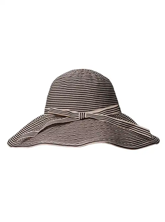 Black colour - BCJANNIE - Hat - black stipe - One size