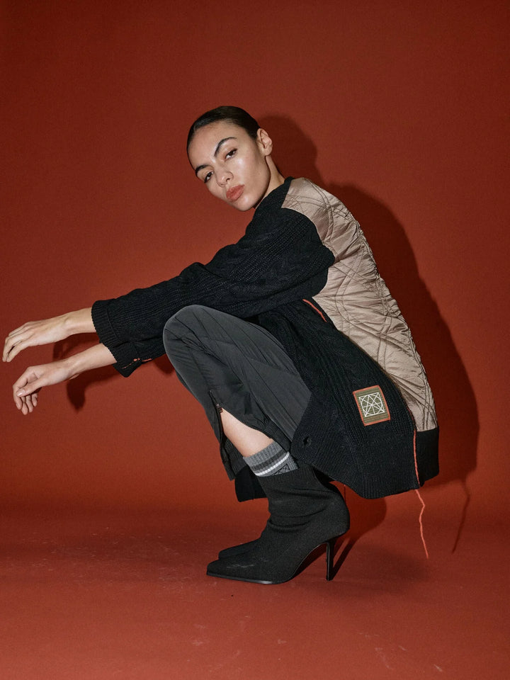 HeyAnno - Rich quilt cardigan - Black