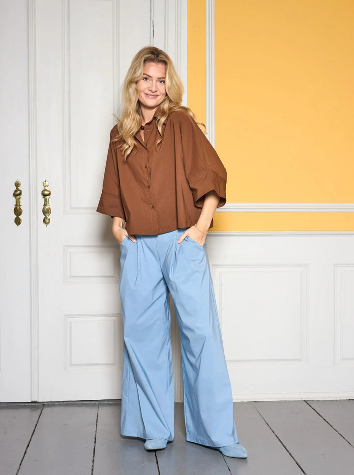Black Colour - Davina Loose Skjorte - Hazelnut Brown - Onesize