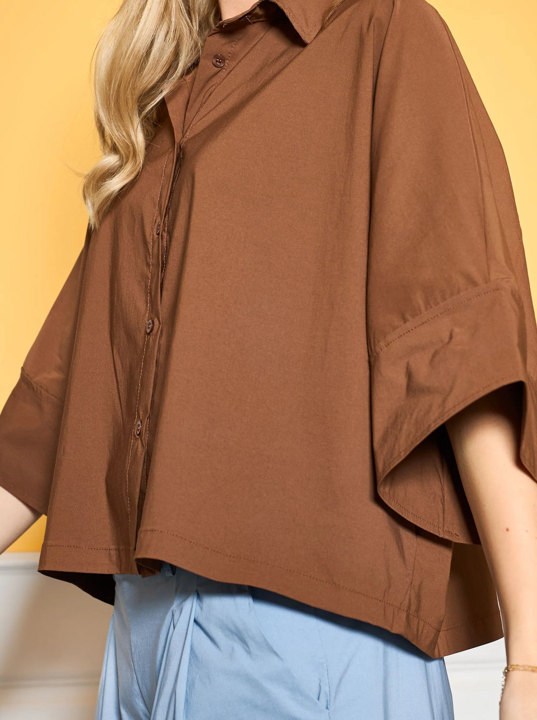 Black Colour - Davina Loose Skjorte - Hazelnut Brown - Onesize