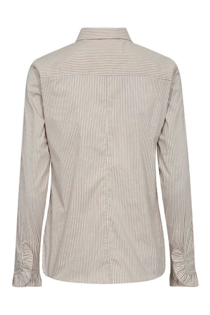 Mos Mosh - Mattie Flip Stripe Skjorte -  Safari
