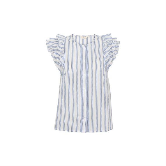 Basic Apparel - Ada Top - True Navy / Whisper White