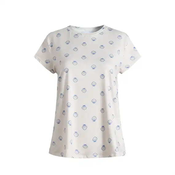 Liberte - Alma U Tshirt - Ivory Cobolt Shell