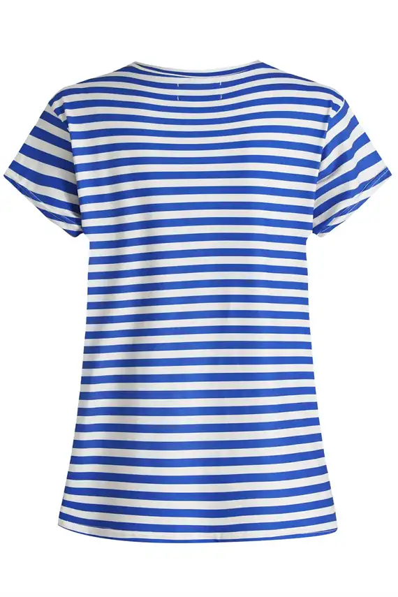 Liberte - Alma U T-shirt - Stripe Ivory Cobolt