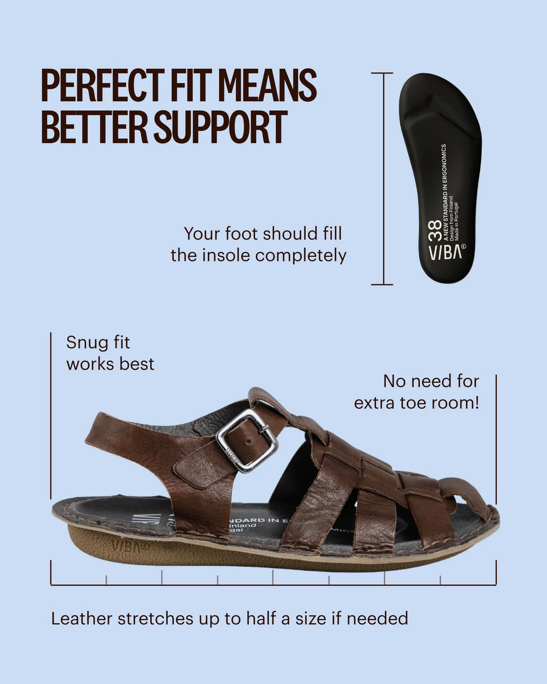 VIBAe - Capri Leather sandal - Cocoa brown