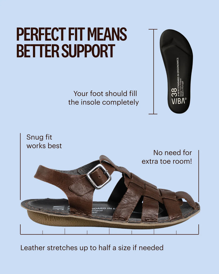 VIBAe - Capri Leather sandal - Cocoa brown