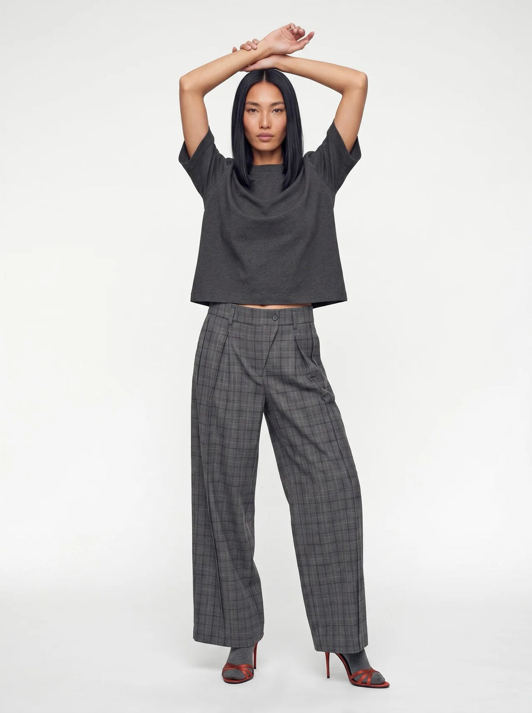 Heyanno – On Check Bukser – Grey – billede 3