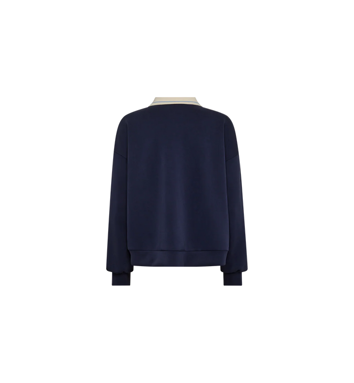 Mos Mosh - Vada Polo Sweatshirt - Maritime Blue