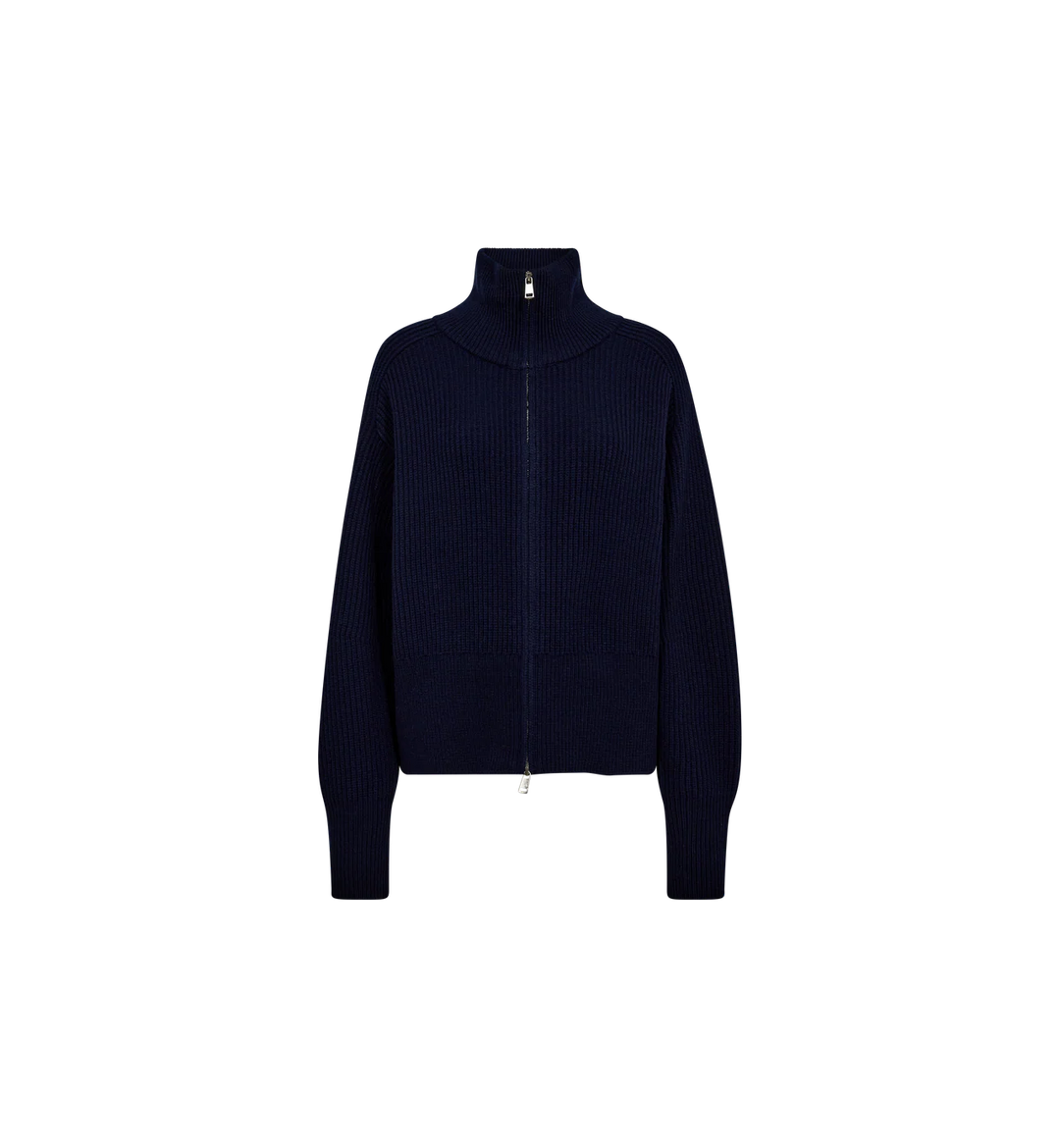 Mos Mosh - Amity Zip Strik Cardigan - Maritime Blue