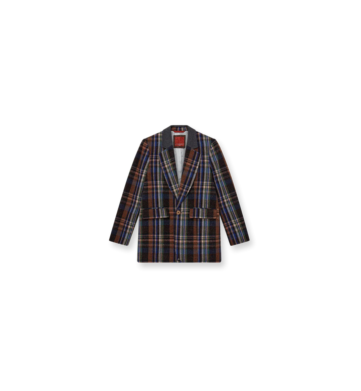 HeyAnno - Bold check blazer - Garden green