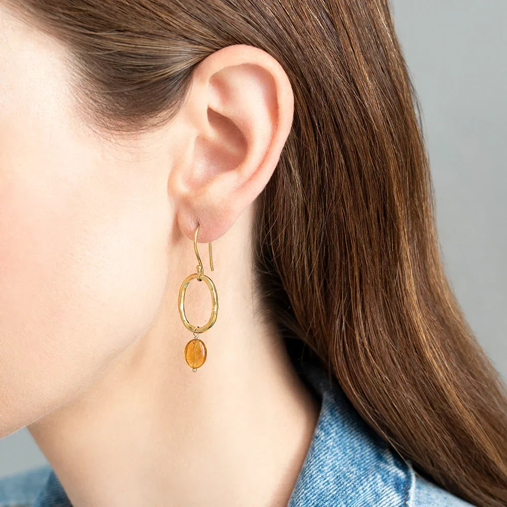 A Beautiful Story - Graceful Earrings - Citrine Gp