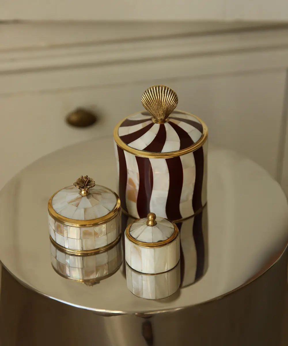 Doing Goods - Abby Shell circus Box - Large - Burgundy