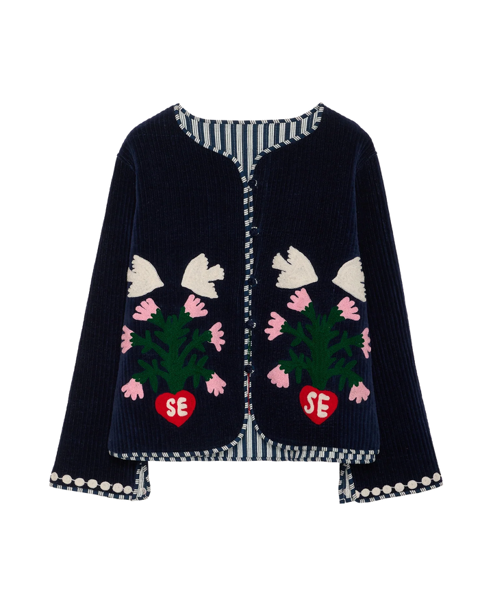 Sissel Edelbo - Anil jakke - Suzani embroidery navy