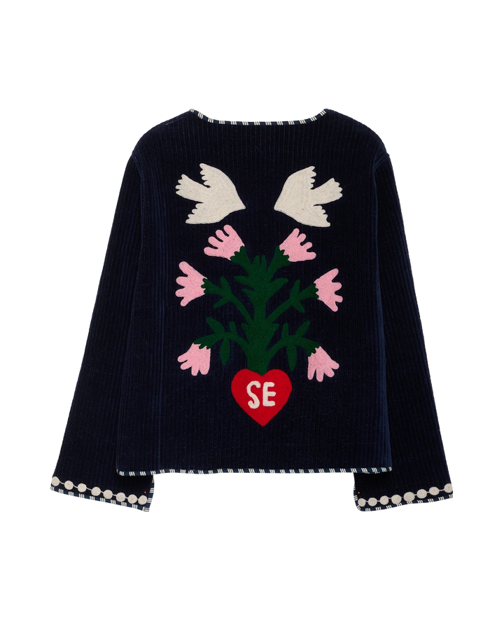 Sissel Edelbo - Anil jakke - Suzani embroidery navy