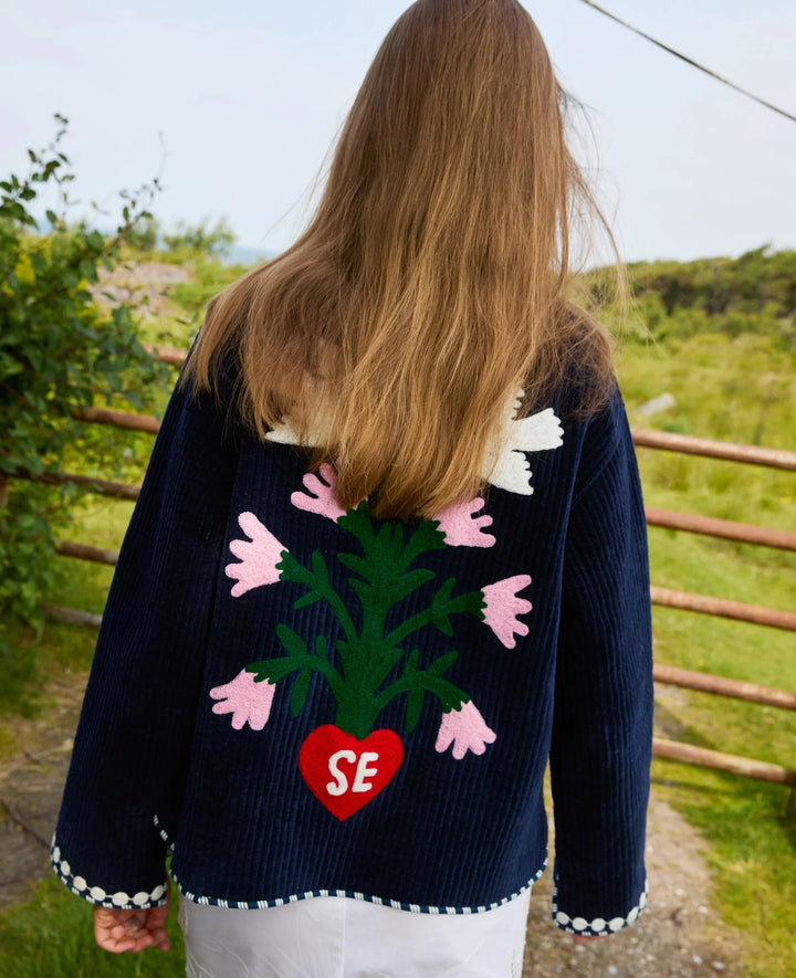 Sissel Edelbo - Anil jakke - Suzani embroidery navy