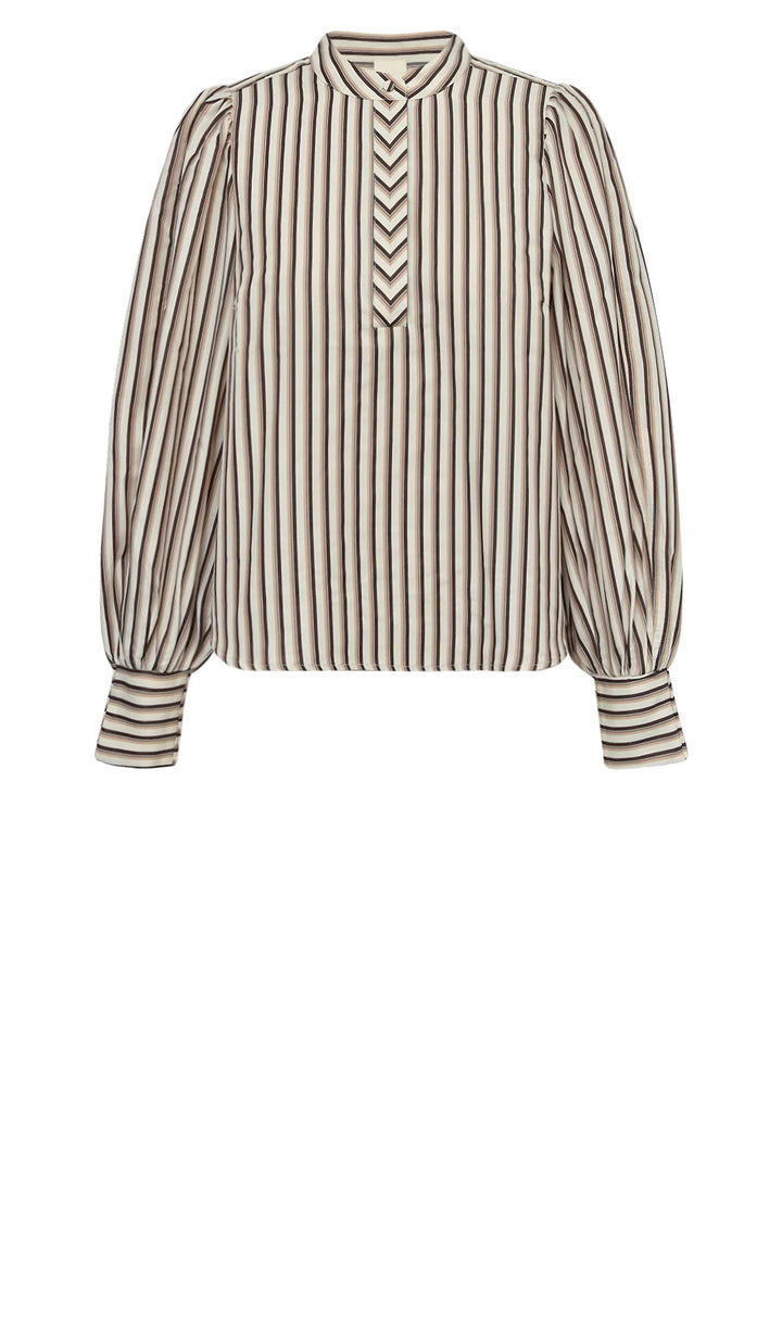 Gossia - Annemai Blouse - Brown Stripes