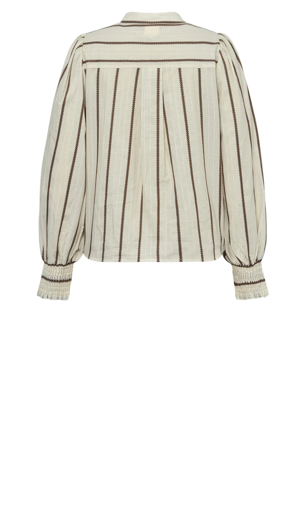 Gossia - Annemai Jo Blouse - Off White/Brown Stripes