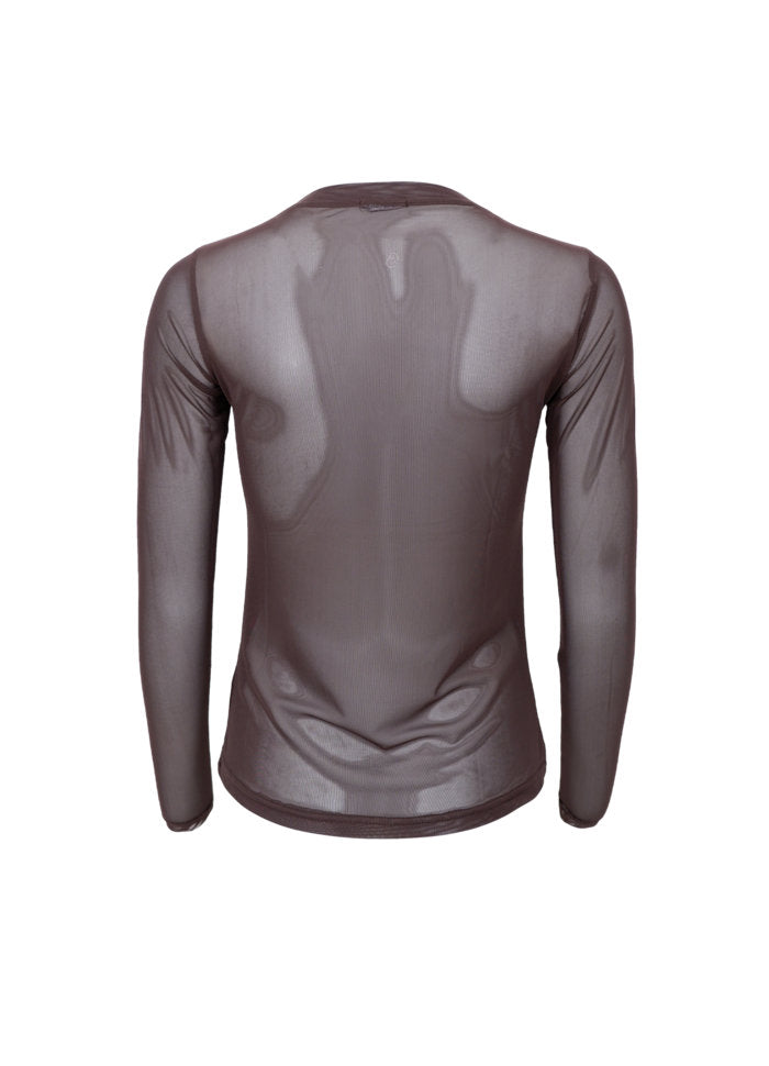 Black Colour - Annie Mesh Bluse - Coffee