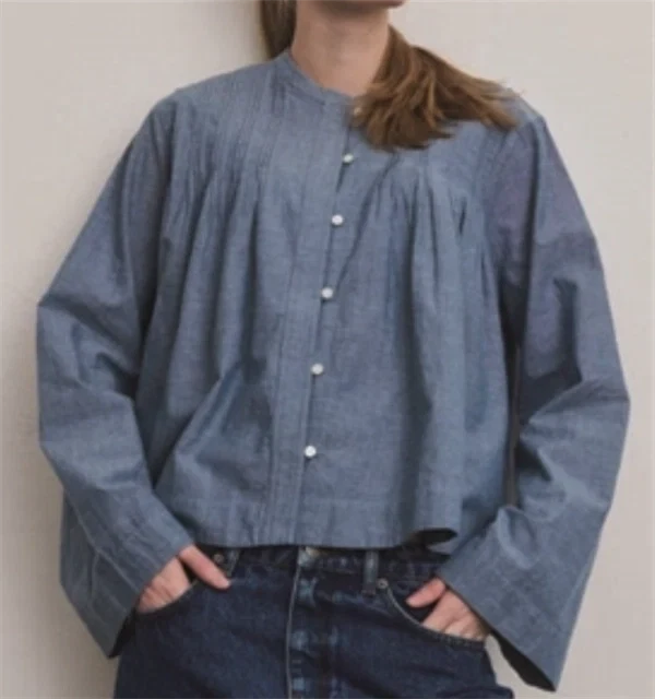 Boii - Antonia Chambray skjorte - Blue Chambray