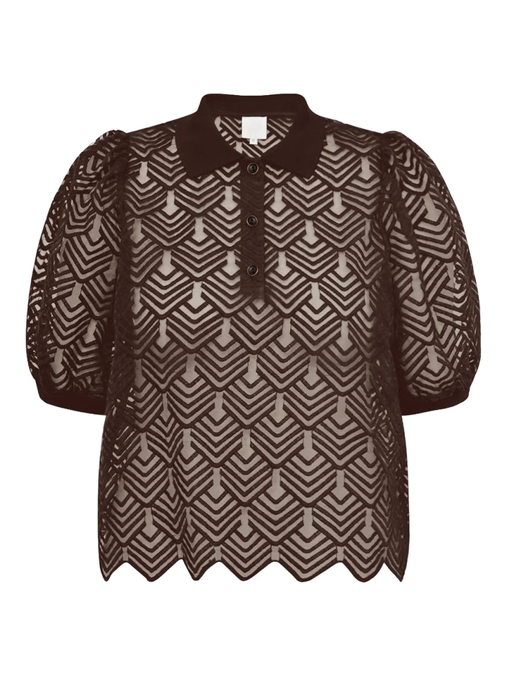 Gossia - Ava Polo Tee - Chokolate