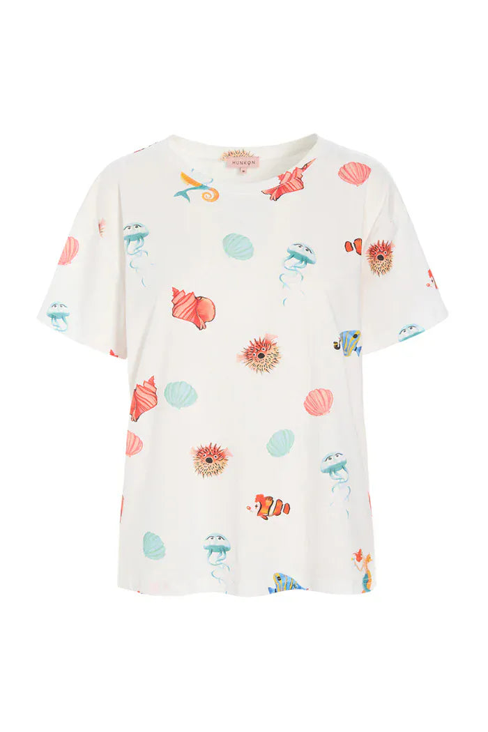 Hunkøn - Azura t-shirt - White Ocean