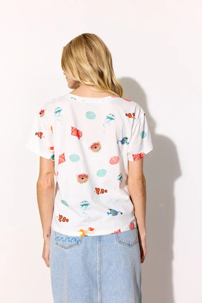 Hunkøn - Azura t-shirt - White Ocean