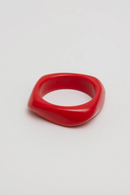 Bow 19 - Big square armbånd - Fresh Red