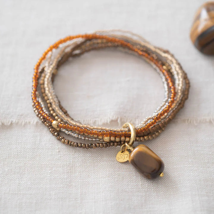A Beautiful Story - Nirmala Amrbånd - Tiger Eye GC