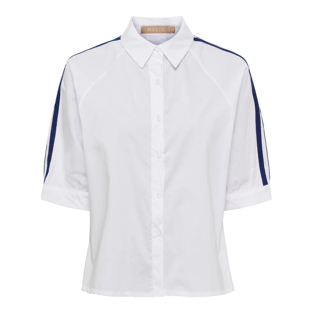 Marta - Bambi Skjorte - White/Navy