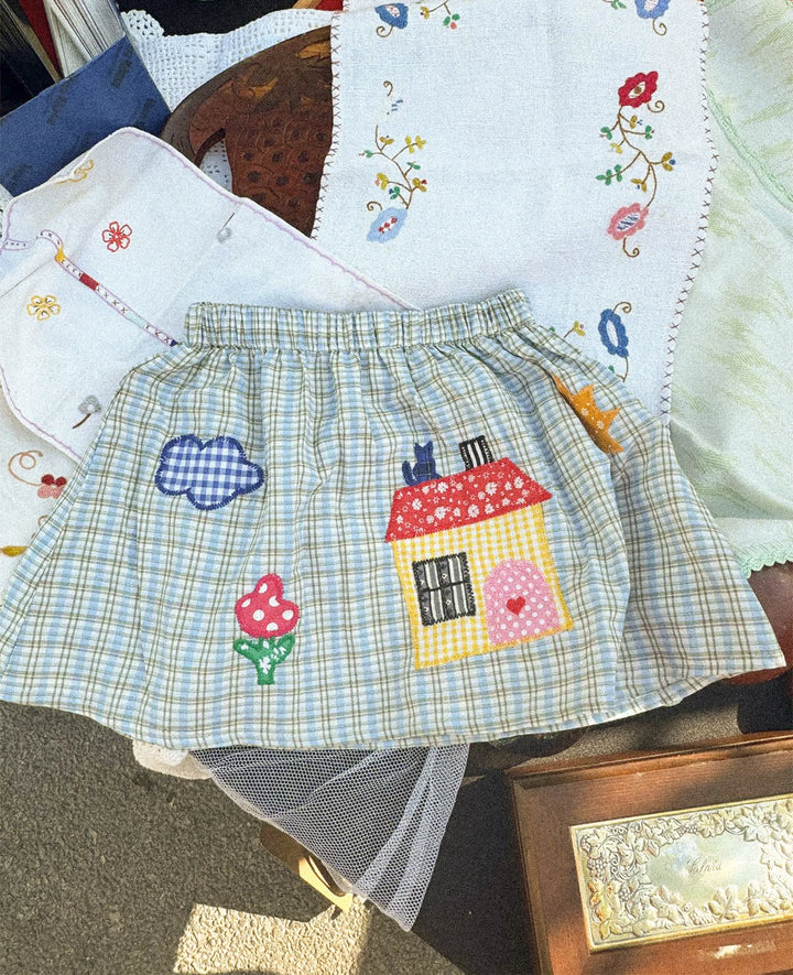 Sissel Edelbo - Barbera mini skirt - Blue checks