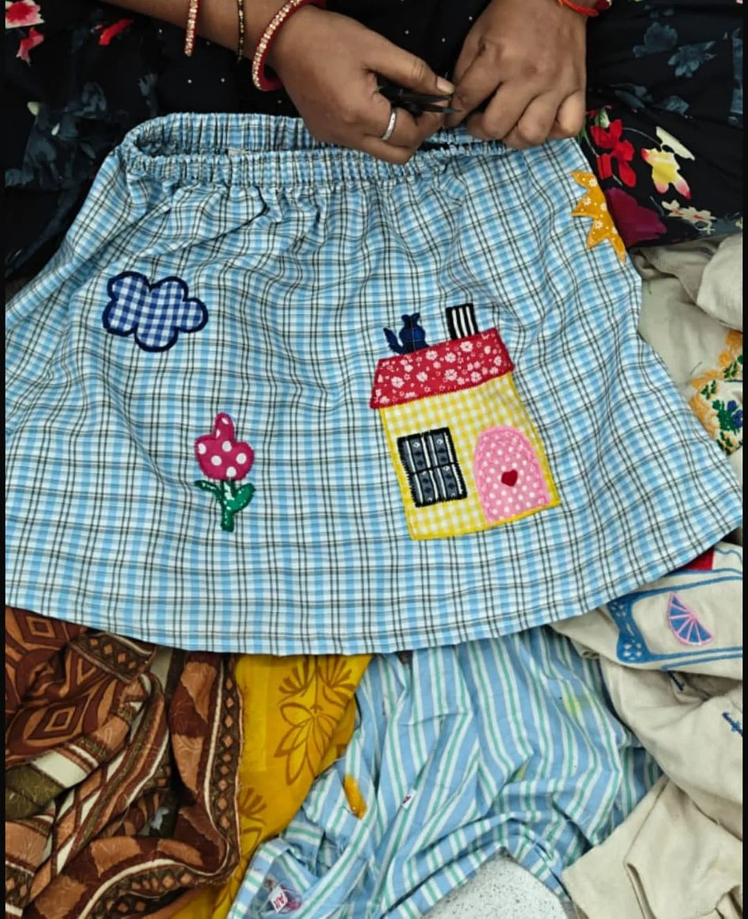 Sissel Edelbo - Barbera mini skirt - Blue checks