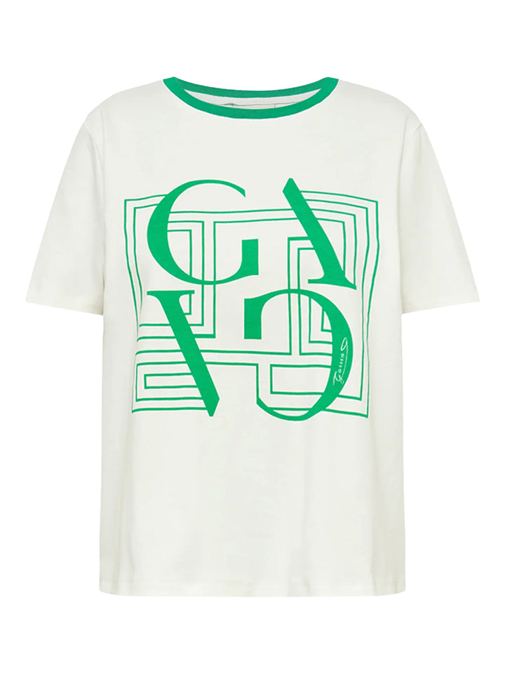 Gossia Bas Tee - Cream Diamond Green