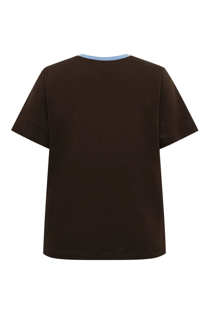 Gossia - BasGo Tee - Chocolate/Blue Print