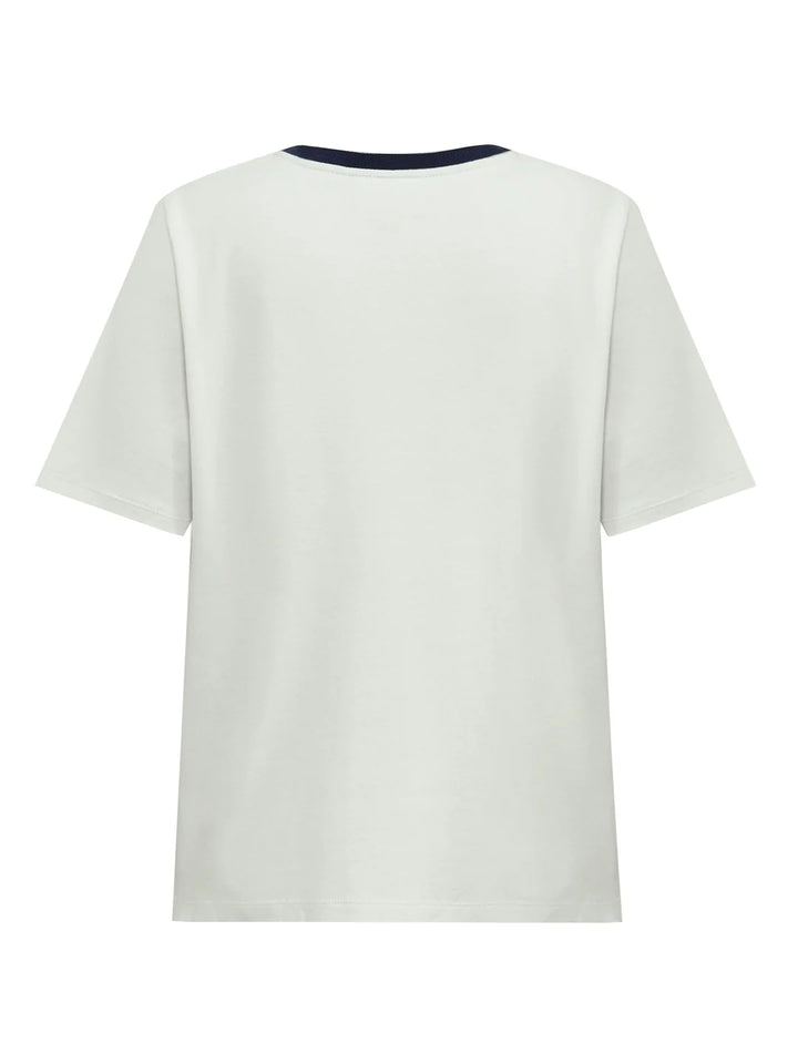 Gossia - BasGo Tee - Off-White/Navy Print