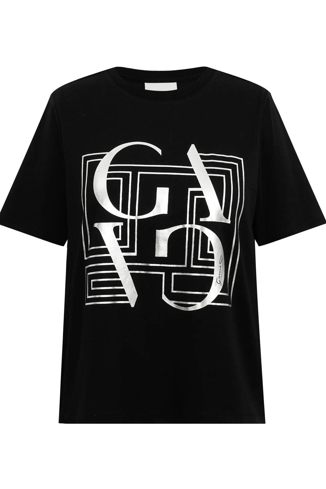 Gossia - BasGo Tee - Black/Silver Print