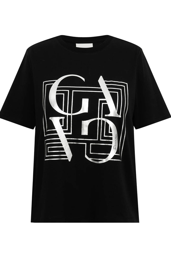 Gossia - BasGo Tee - Black/Silver Print