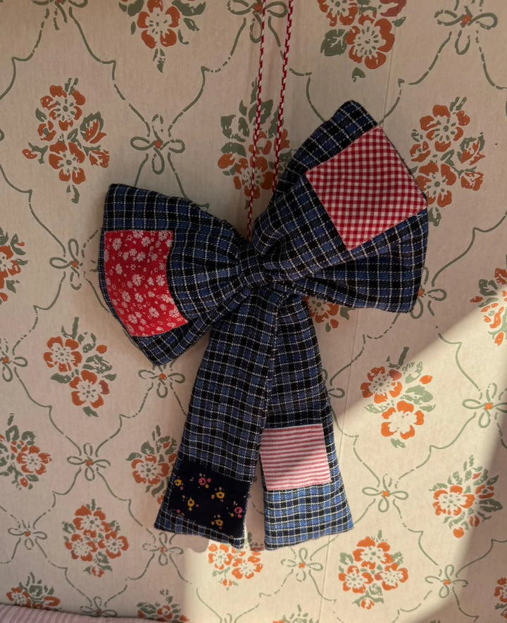 Sissel Edelbo - Large Bow - Blue Checks