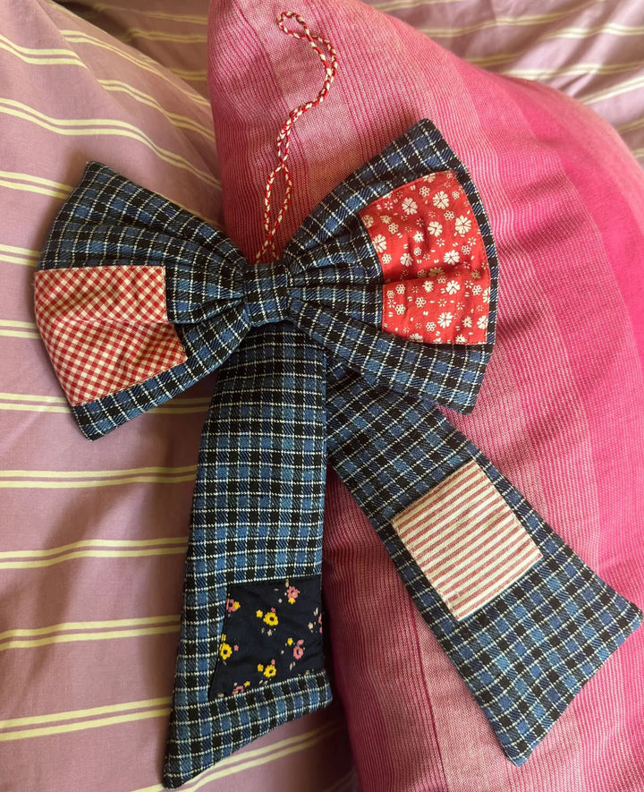 Sissel Edelbo - Large Bow - Blue Checks