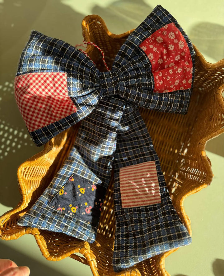 Sissel Edelbo - Large Bow - Blue Checks