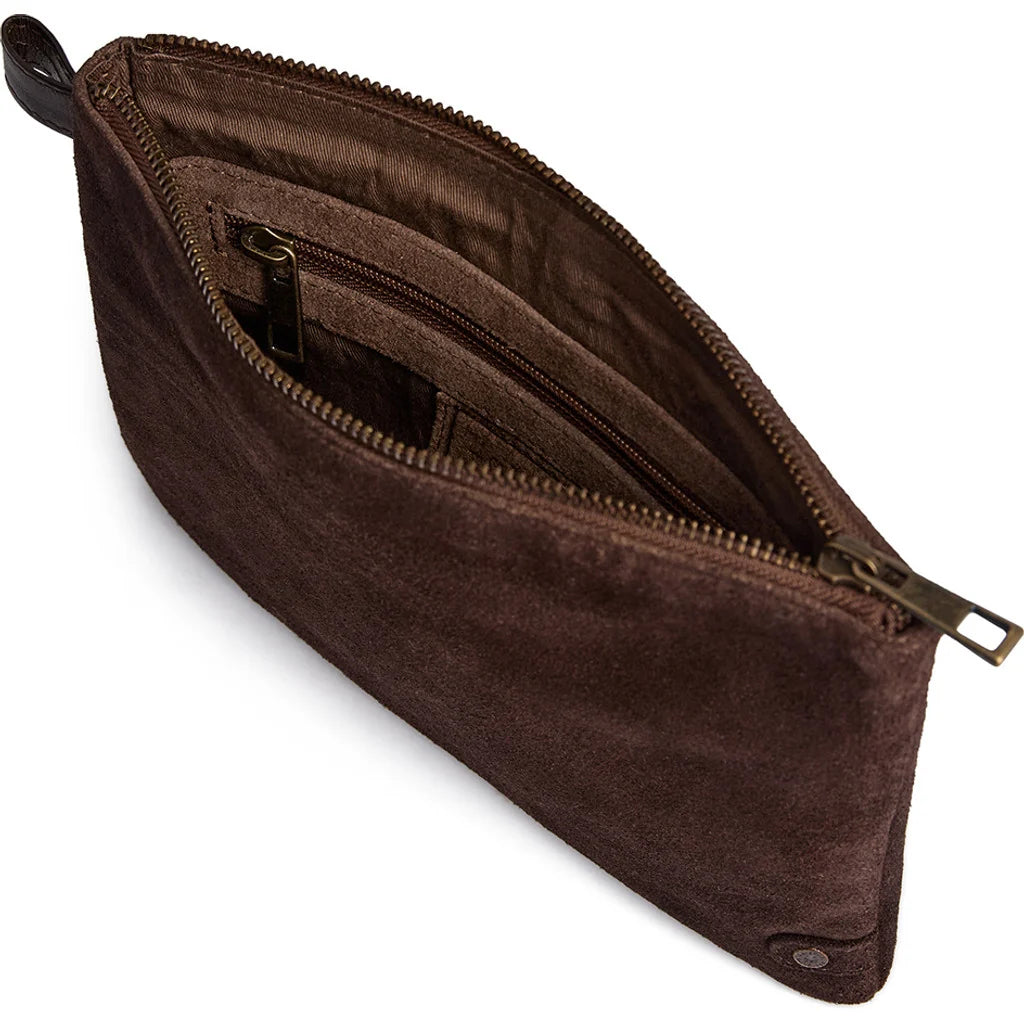 Depeche - Bilbao Clutch ruskind - Chocolate - ONESIZE