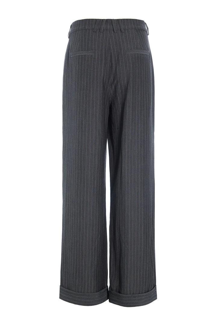 Female - Billie Trousers - Grey Pinstripe