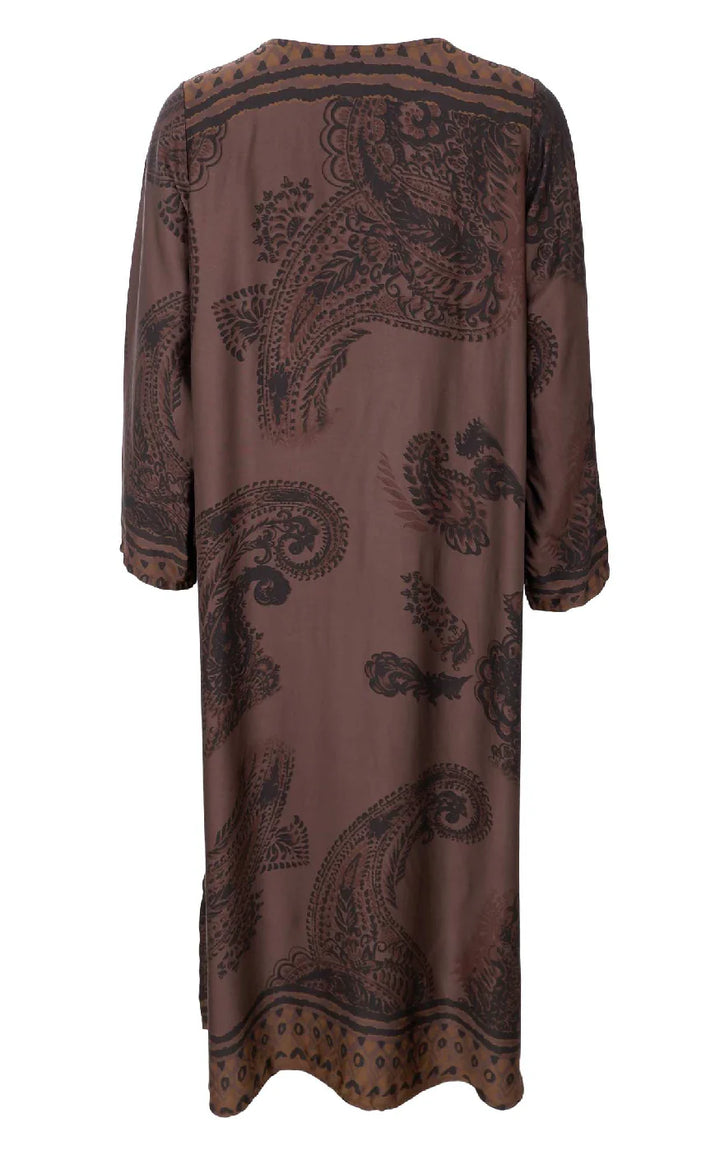 Black Colour - Jasmine Long Dress - Coffee