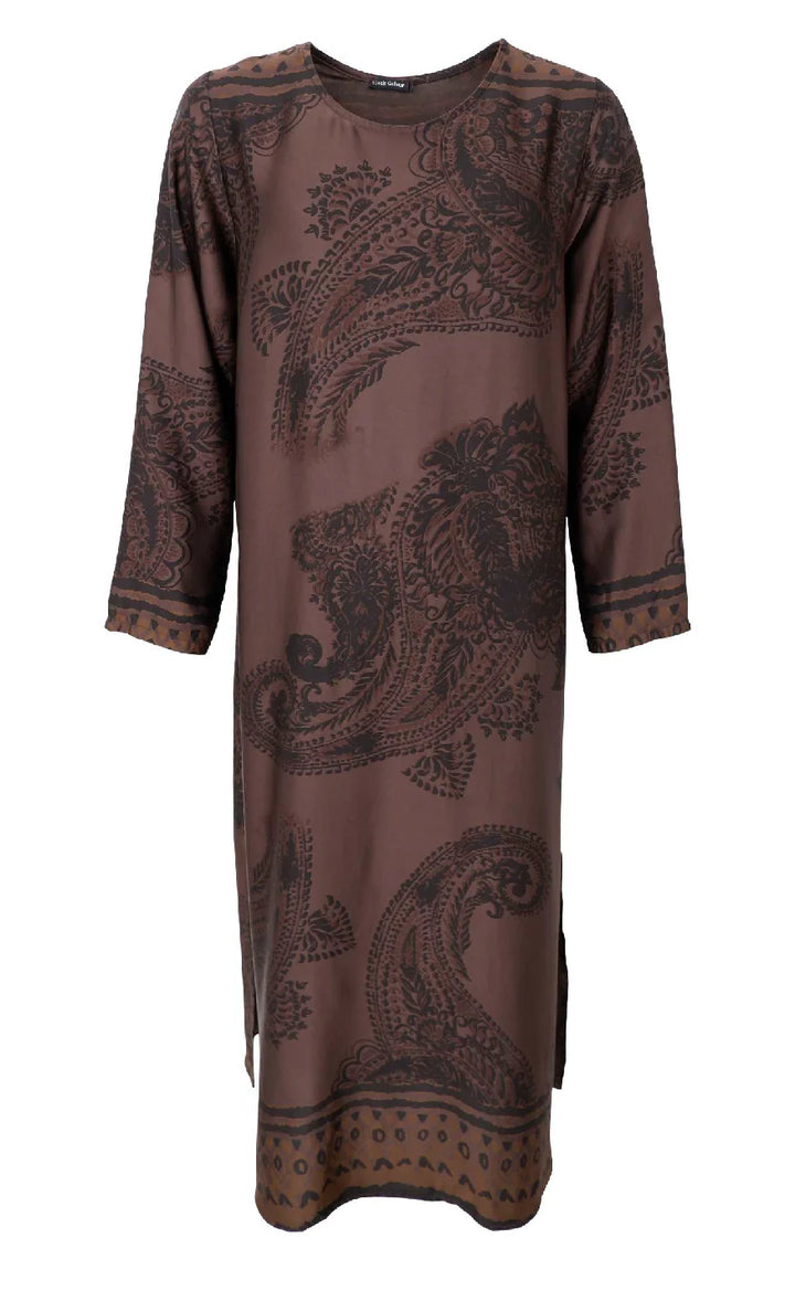 Black Colour - Jasmine Long Dress - Coffee