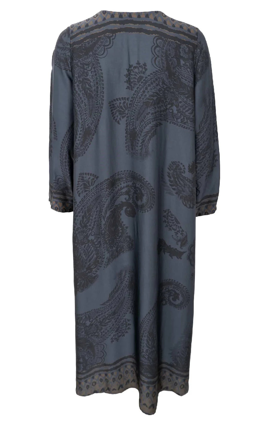 Black Colour - Jasmine Long Dress - Midnight Grey
