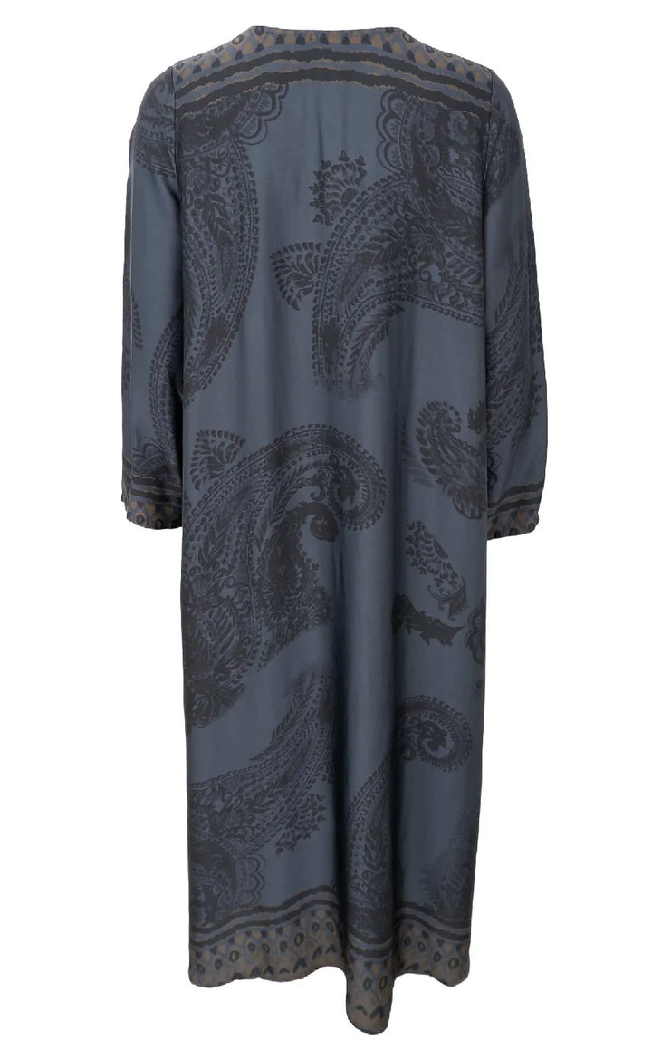 Black Colour - Jasmine Long Dress - Midnight Grey