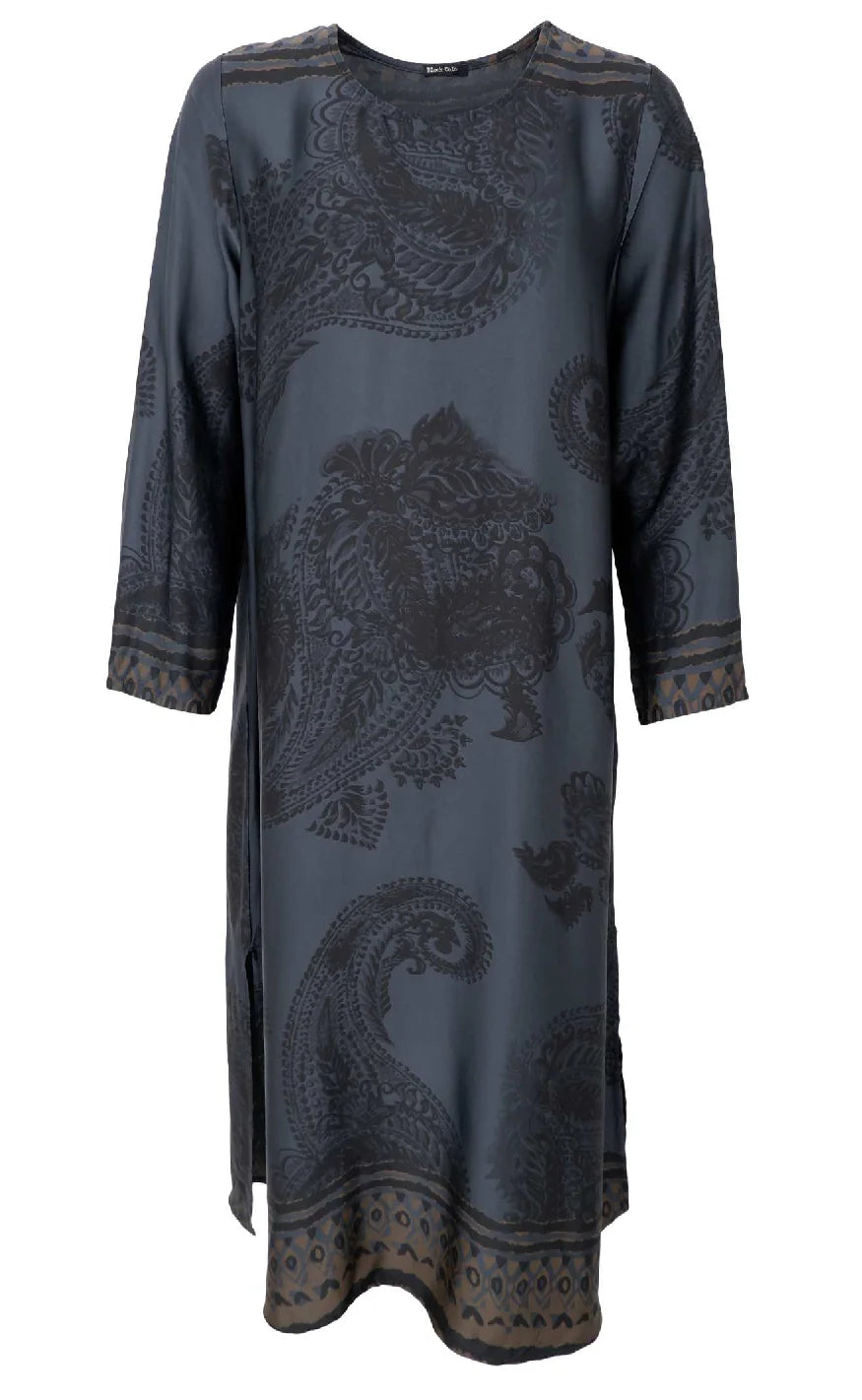 Black Colour - Jasmine Long Dress - Midnight Grey