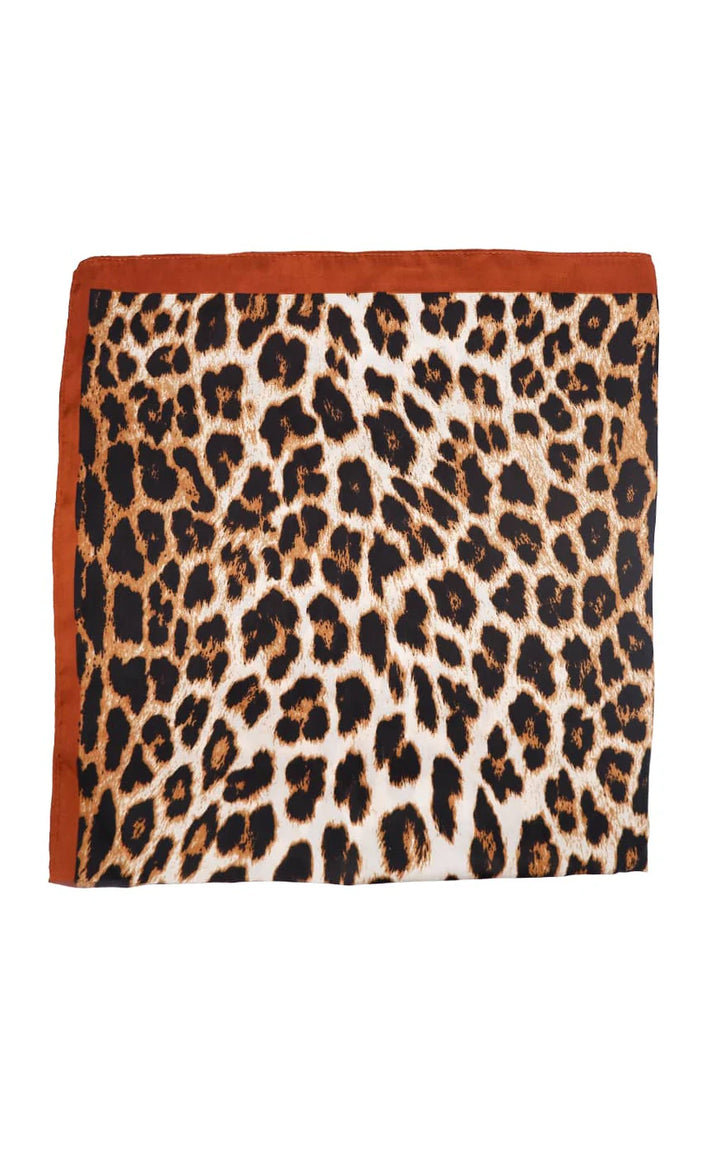 Black Colour - Nira Mini Scarf with Gold Ring - Leo - Onesize