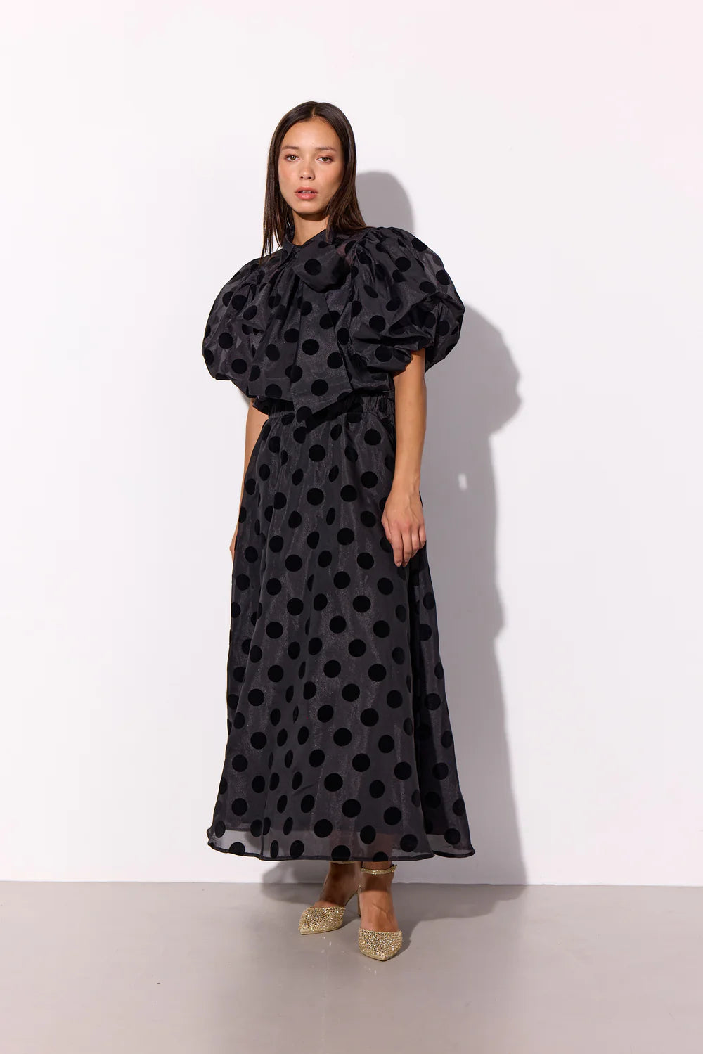 Hunkøn - Bobby Blouse - Black w/dots